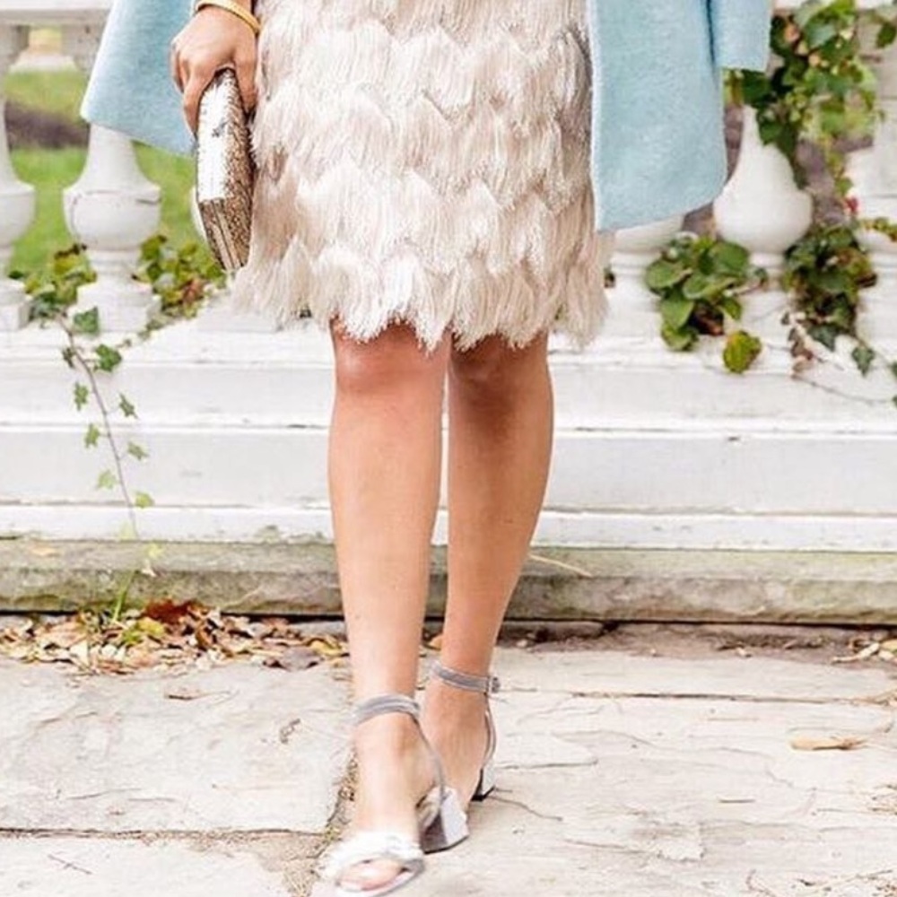 Sail to Sable Fringe Mini Skirt Cream Size 8 - Picture 2 of 11